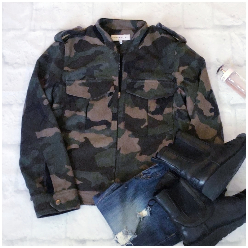 LAST ONE! Current Air Anthro Military Chic Camo Jacket Coat - Picture 3 of 8